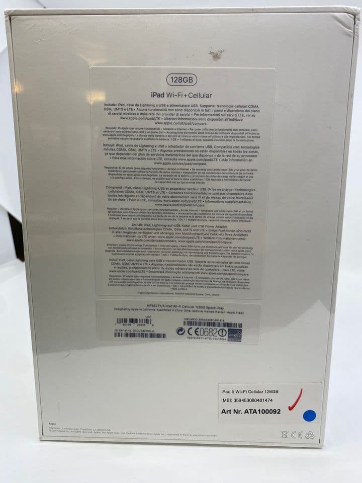 iPad 5 Wi-Fi + Cellular 128GB Space Gray