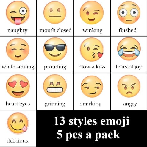 Magnet Emoji 5 Stk. NEU