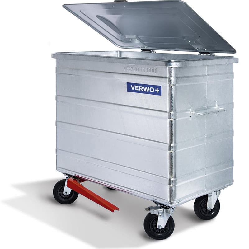 Abfallcontainer / Stahlcontainer 800 Liter mit Fusspedal