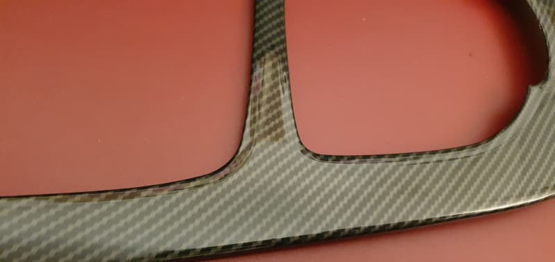 Mittelkonsole Armaturenbrett-Carbon optik. Mercedes Benz E Klasse