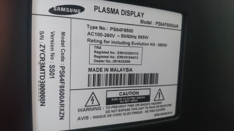 Top of the class plasma tv: Samsung 64"