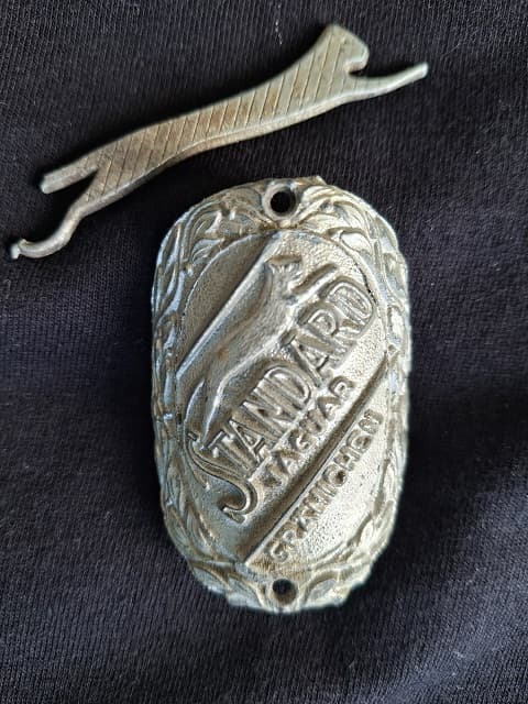 Standard Jaguar 1934 Velo Steuerkopf CH Schild Emblem