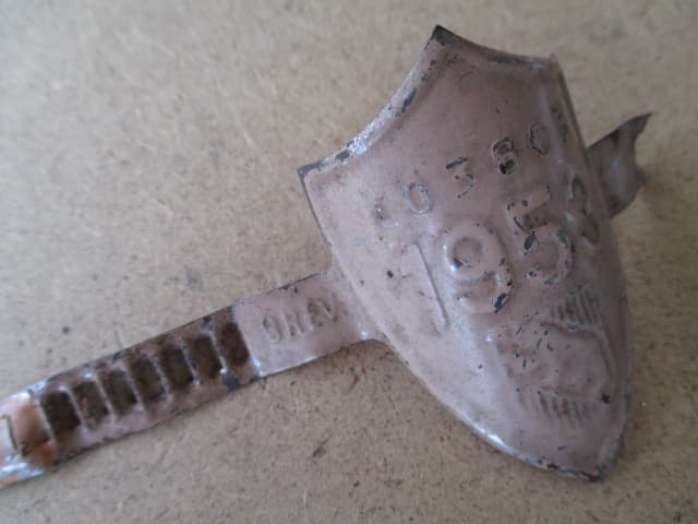 Bern Blechband Steuerkopf Schild Emblem 1953