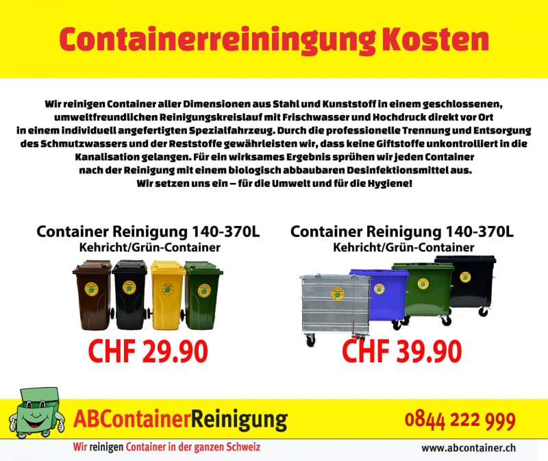 Containerreinigung Pratteln Basel Liestal Reinach Münchenstein