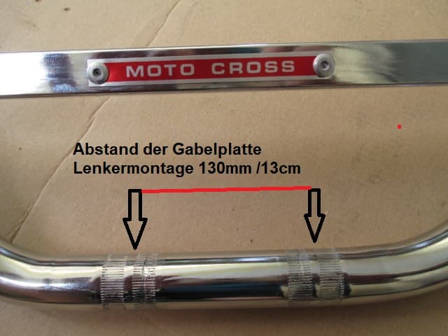 Verchromter Mofa Piaggio Lenker