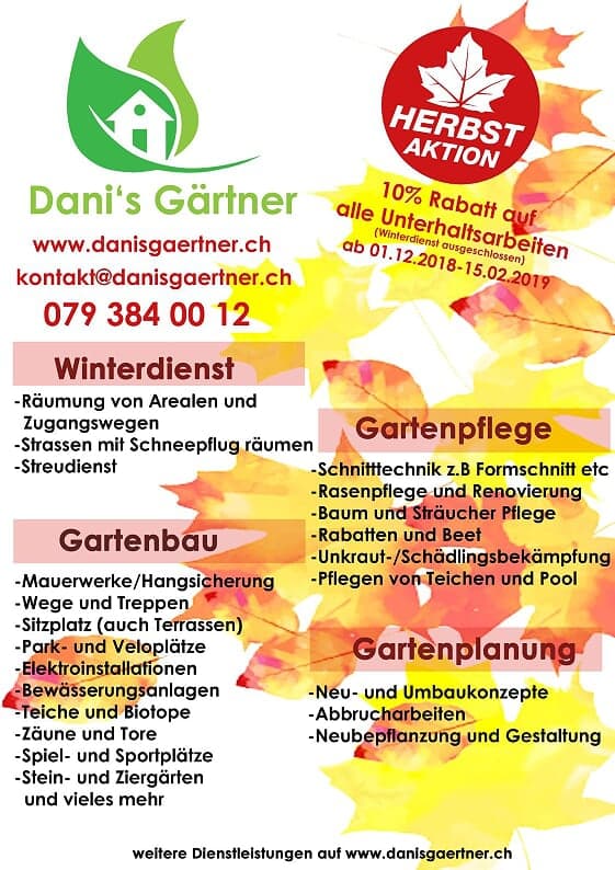 10% Rabatt auf Unterhaltsarbeiten