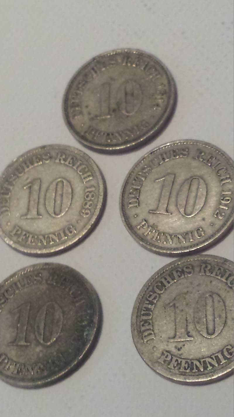 5 Alte Deutsches Reich Münzen