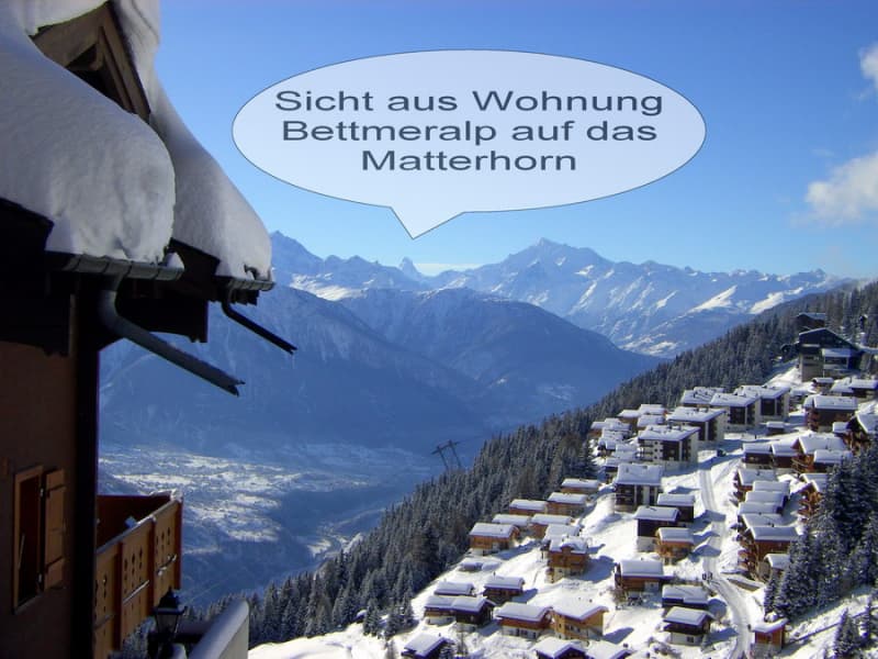 Bettmeralp, Aletsch Arena: 2-Zi Fewo Alpenrose, 2-4 Betten