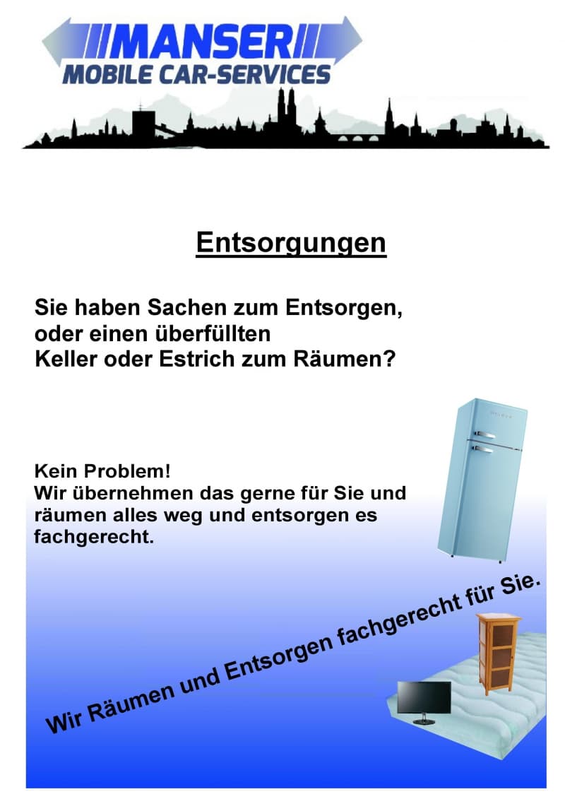 Kurierdienste Transporte 24h Räumung Entrümpelung Entsorgung