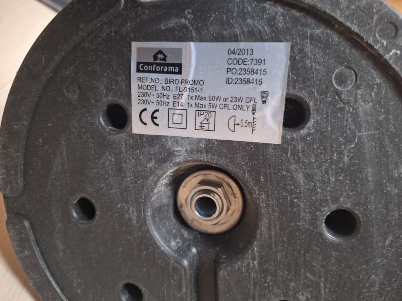 Stehlampe 180 cm (E27+E14)