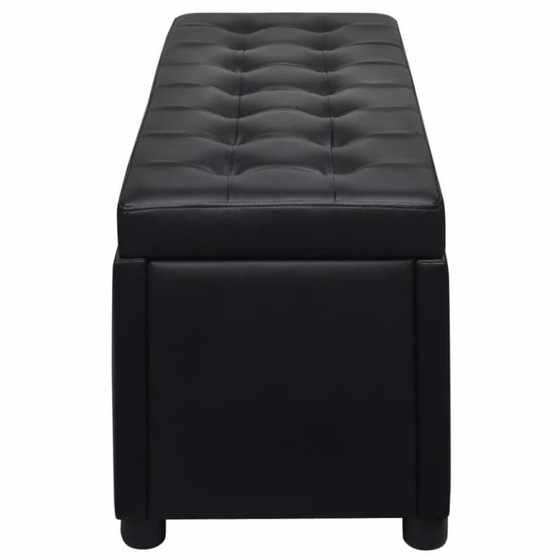 99242407 Sitztruhe Gepolstert Kunstleder Schwarz