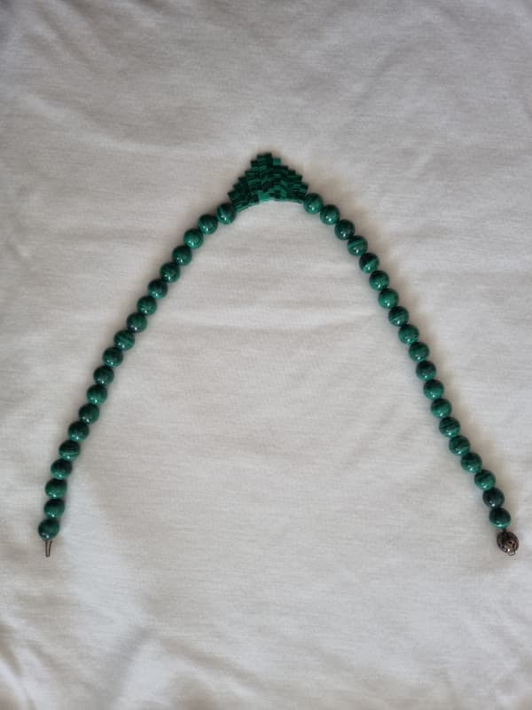 Edelsteinkette aus Malachit grün