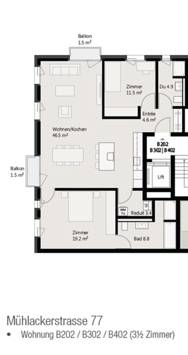3 ½ Zimmer Wohnung in Zürich mieten