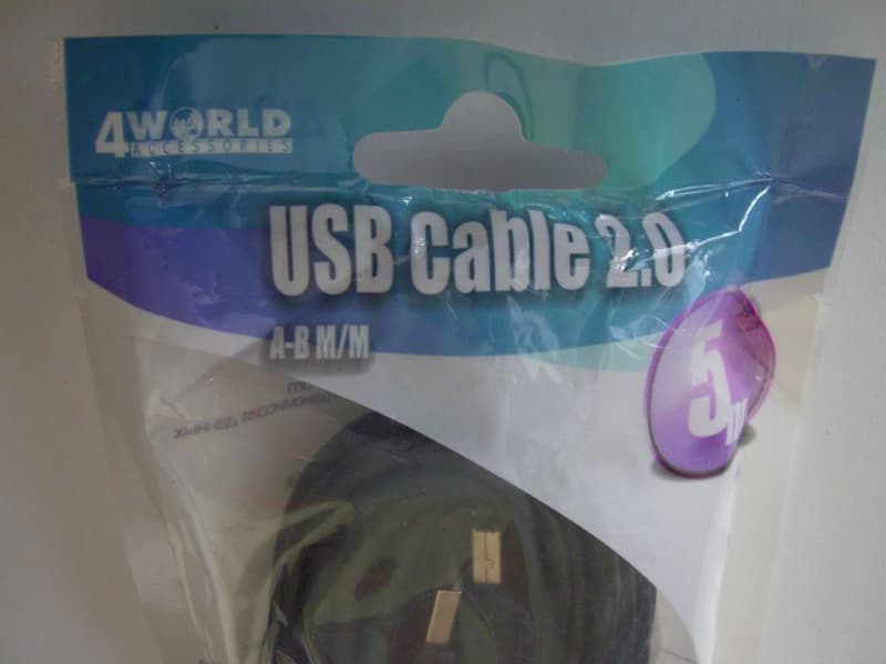USB-Kabel 2.0 - Typ A auf Typ B - 5 Meter - Neu
