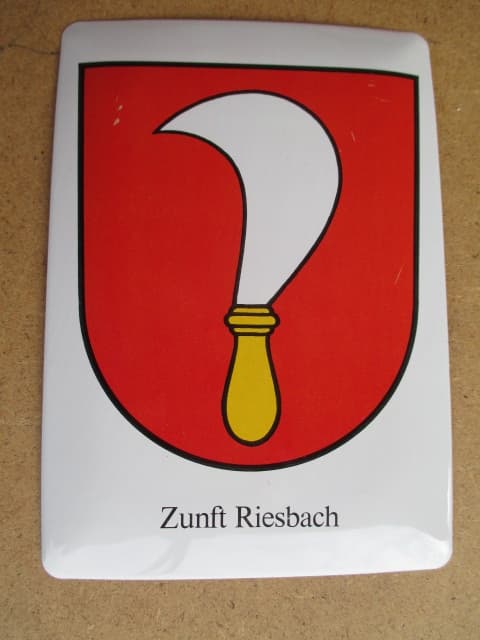 Sächsiilüüte Zunftwappen Riesbach 1887