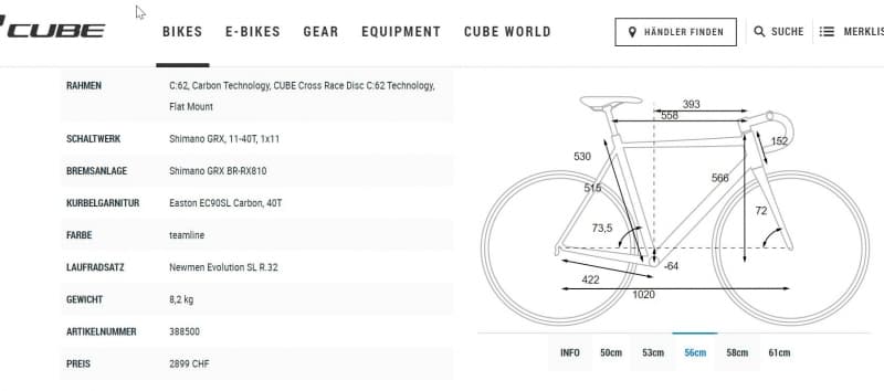 Neues Cube Cross Race Bike, Grösse M, 3 Monate alt, Mod. 2020