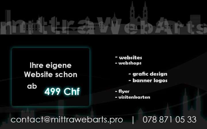 Webseiten ab 199 CHF,- Websites Grafikdesign SEO Optimierung