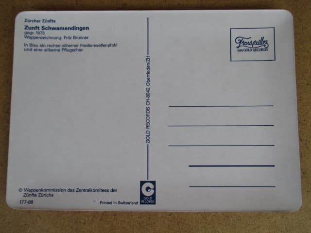 Sächsiilüüte Zunftwappen Schwamendingen 1975