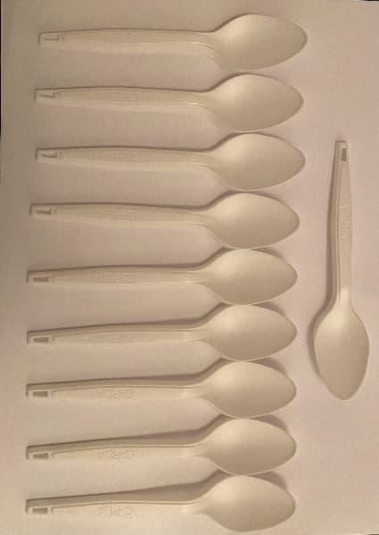 10er Set Kunststoff Löffel weiss