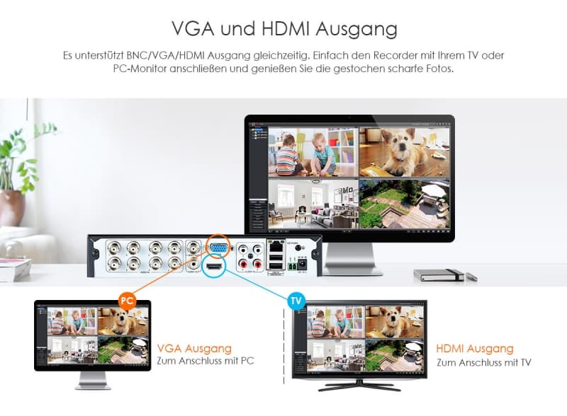 Neue 8 Überwachungskameras (mit installation auch möglich)