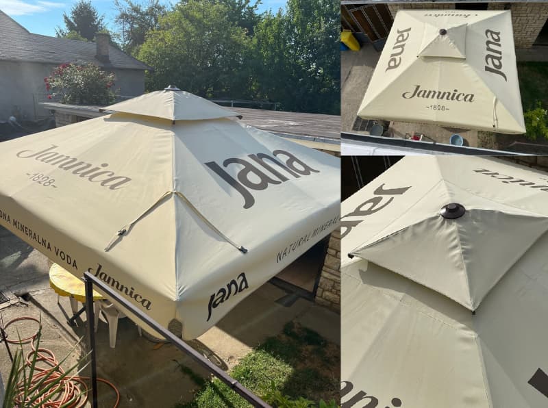 Sonnenschirm XXL - Gastroschirm inkl. Sockel 3.5mx3.5m