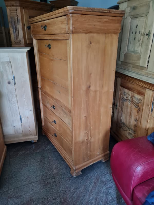 Originaler Biedermeier Sekretär in Tanne/Fichte