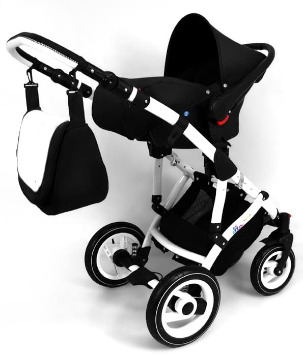 Travel-System "ELLO" schwarz mit Babyschale Gr.0, FABRIKNEU
