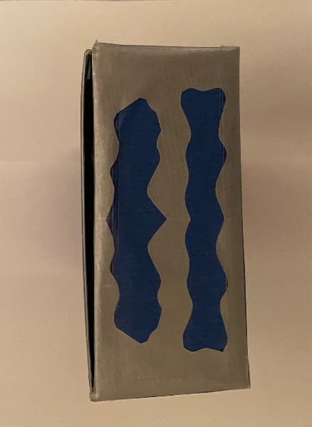 Kleine Deko Box blausilberfarbig