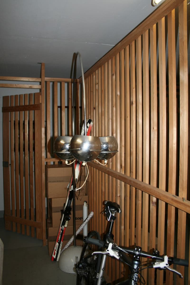 MidCentury/SpaceAge "Bubble" Bogenlampe, Chrom, defekt