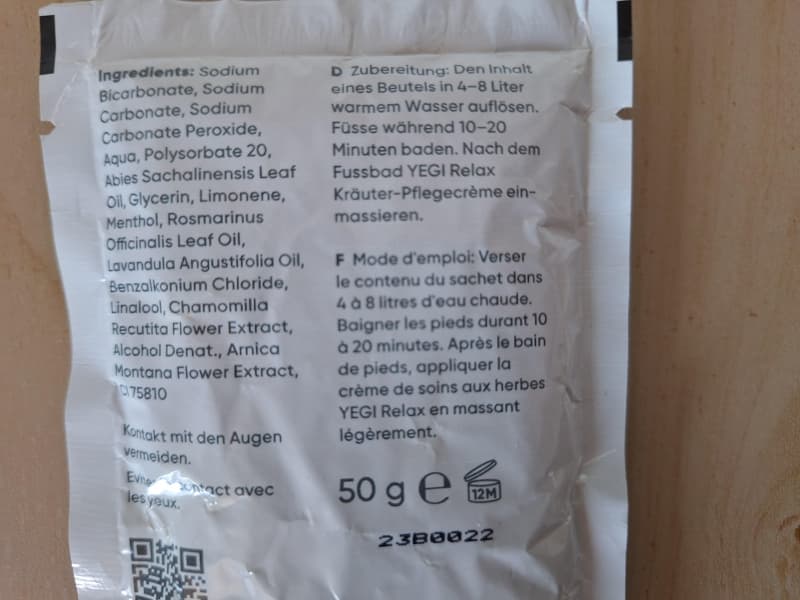 Yegi Relax Kräuter-Badesalz 50g