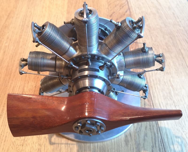 Scale Gnome 7 Zylinder Dreh Vintage Zündung Modellflugzeug Motor-