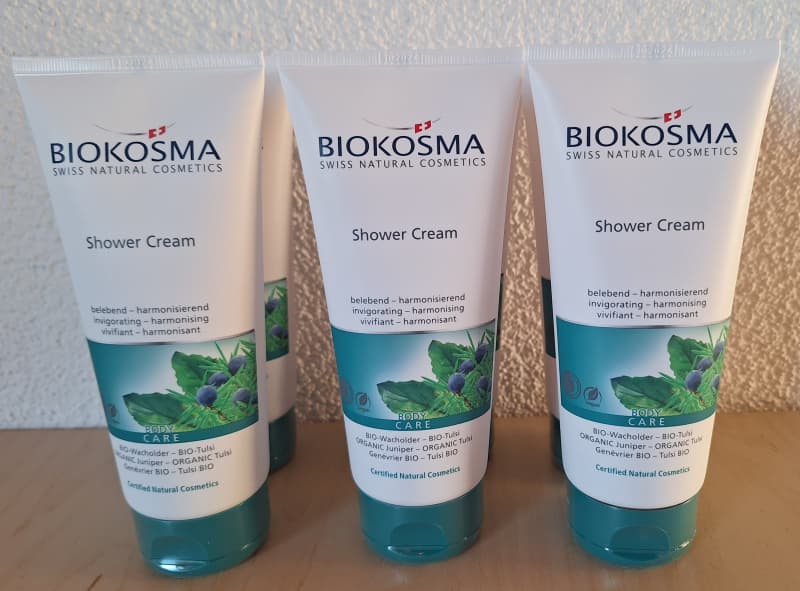 BIOKOSMA Shower Cream Wacholder Tulsi Bio 200ml, NEU & OVP