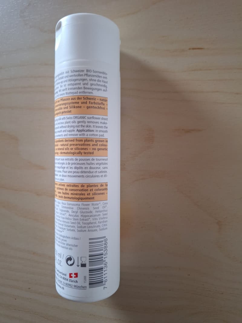 BIOKOSMA Reinigungsmilch Sonnenblume Bio 150ml, NEU & OVP