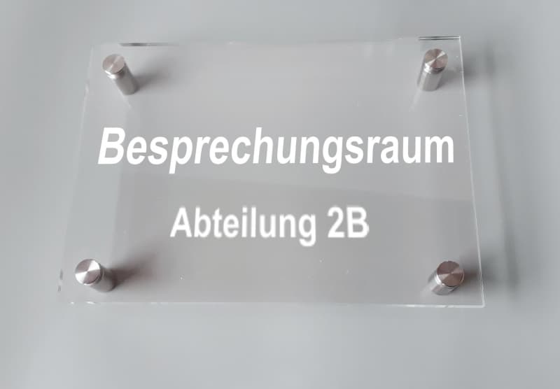 Tür - / Wandschild Acryl 15x20cm Text nach Wunsch