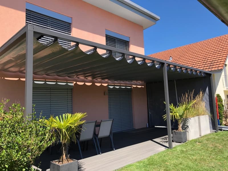 Pergola, Faltpergola Grossformat 4x10m