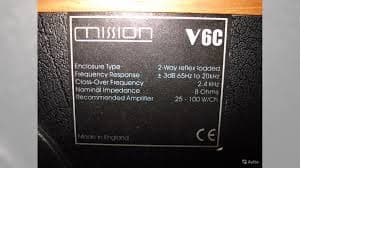 V6C Mittel Lautsprecher Mission Holz EDEL MISSION- CVENTER - V6C