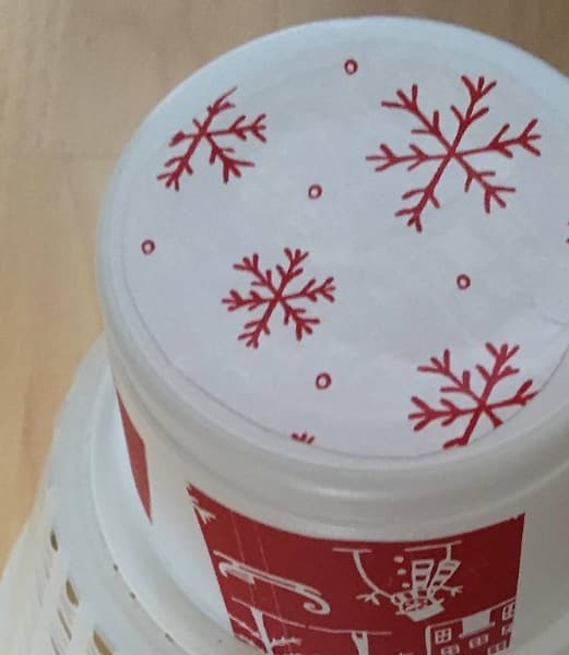 Deko Becher Schneeflocken
