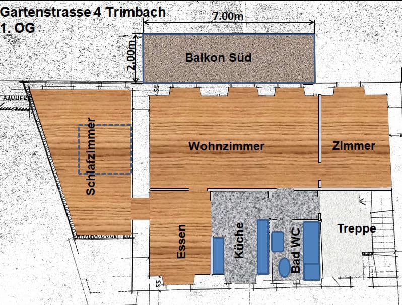 zu vermieten komplett renovierte 3.5-Zimmerwohnung an ruhiger Lag