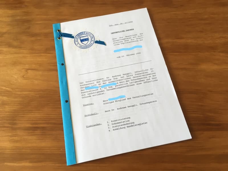 Verkauf GmbH-Mantel, Zweck: Handel mit Lebensmitteln
