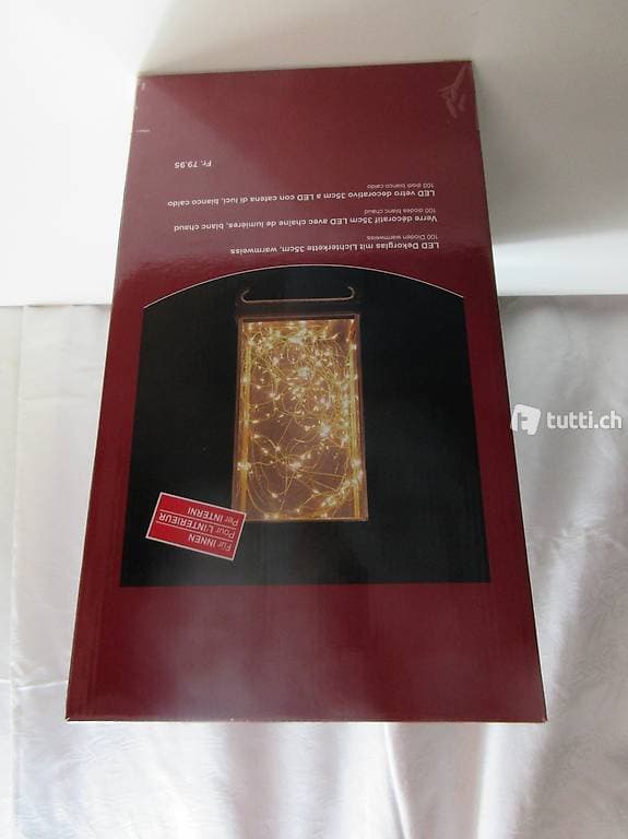 LED Dekorglas mit Lichterkette mit 100 Dioden NEU