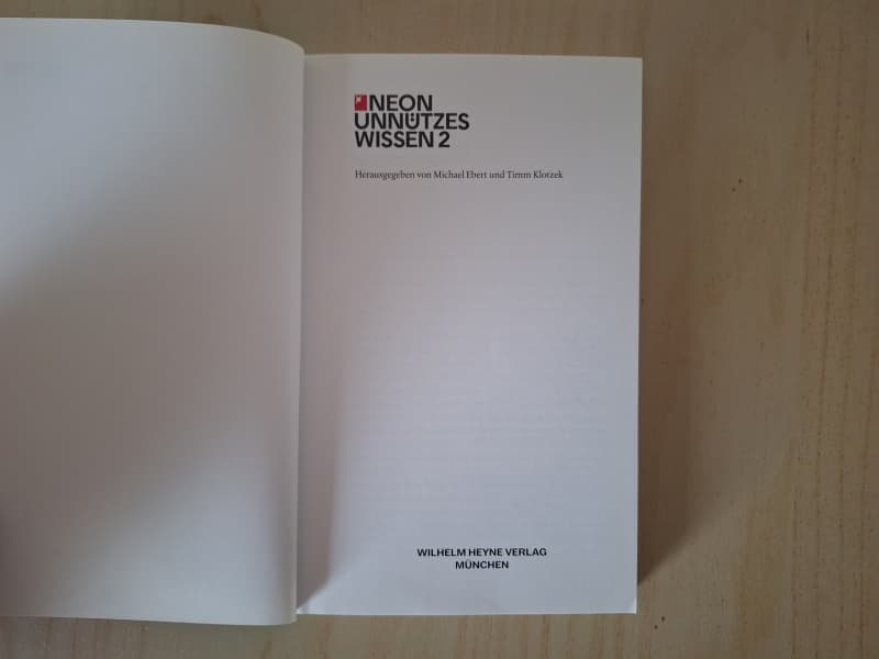 Neon - Unnützes Wissen
