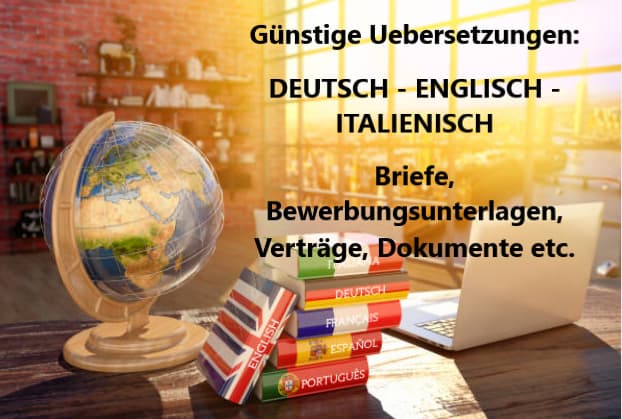 Uebersetzungen aller Texte in DEUTSCH – ITALIENISCH – ENGLISCH!