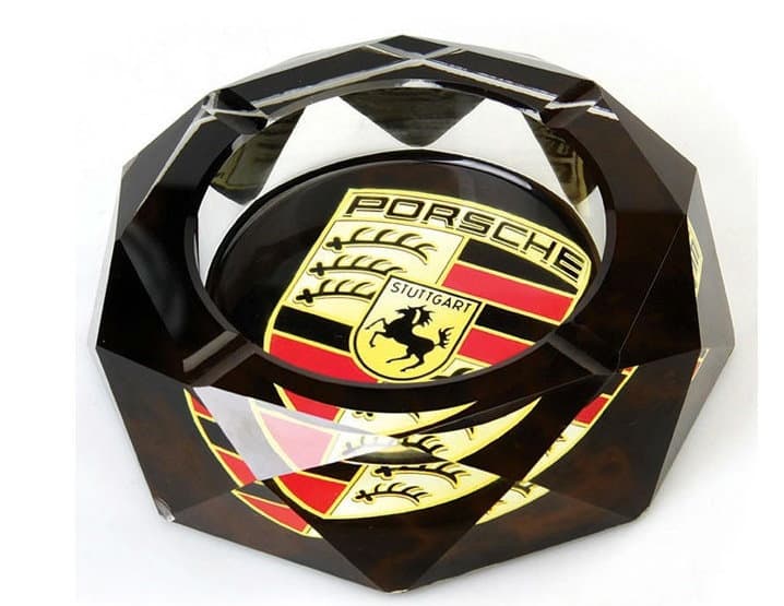 Porsche Auto Glas Aschenbecher Liebhaber Fan Geschenk Raucher