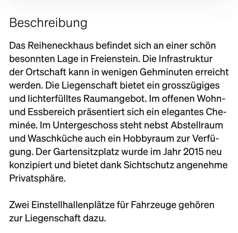 Charmantes 5.5 Zimmer Reiheneckhaus in Freienstein