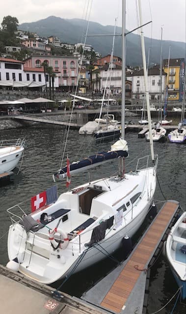 Segelbootgemeinschaft auf dem Lago Maggiore 2023