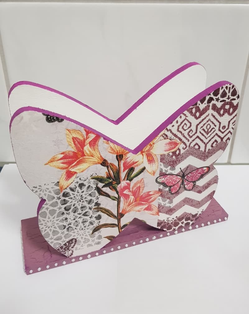 Serviettenhalter "Schmetterling" aus Holz