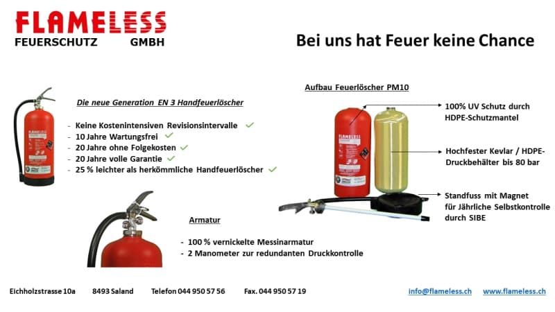 Feuerlöscher 10 Jahre Wartungsfrei