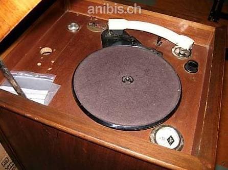 Antikes Gramophon Möbel inkl. Plattenspieler Tür Ablage für Plat