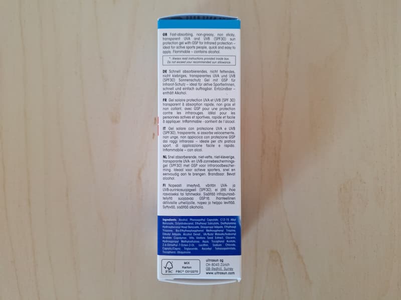 Ultrasun Sports Gel SPF 30, 100 ml