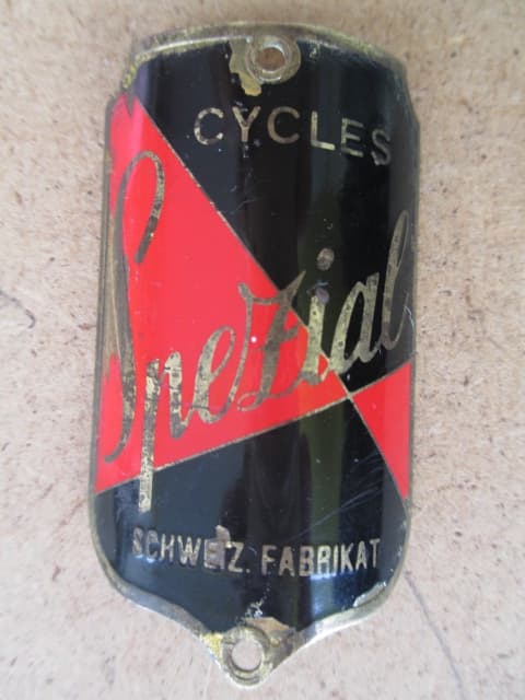 Spezial Cicles Velo Steuerkopf CH Schild Emblem